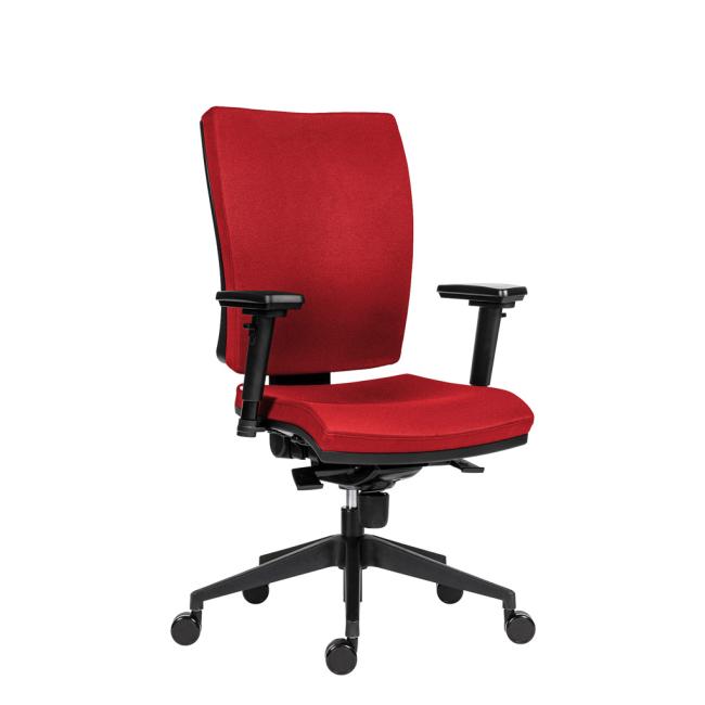 Office chair GALA Plus SL red BN14 + armrests AR08