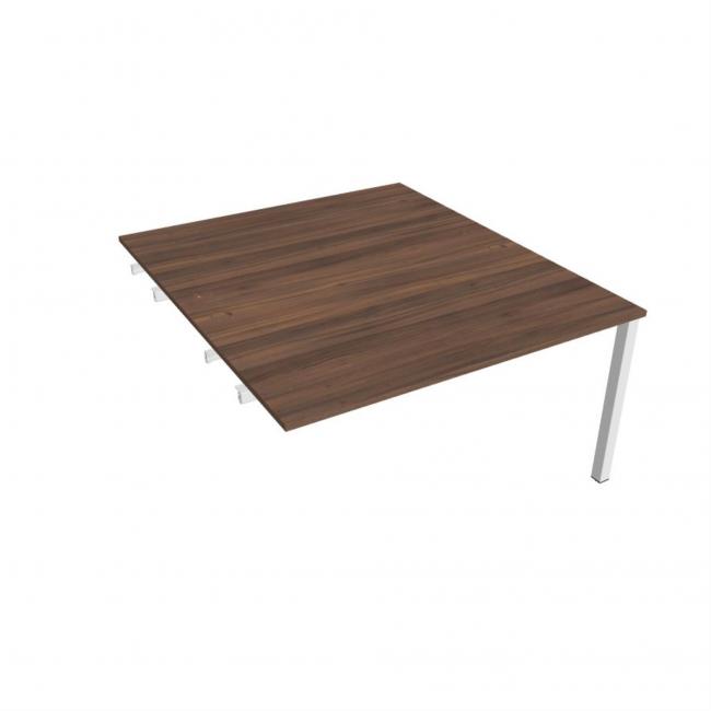 Work table Uni k pozdź. chain, 140x75.5x160 cm, walnut/white