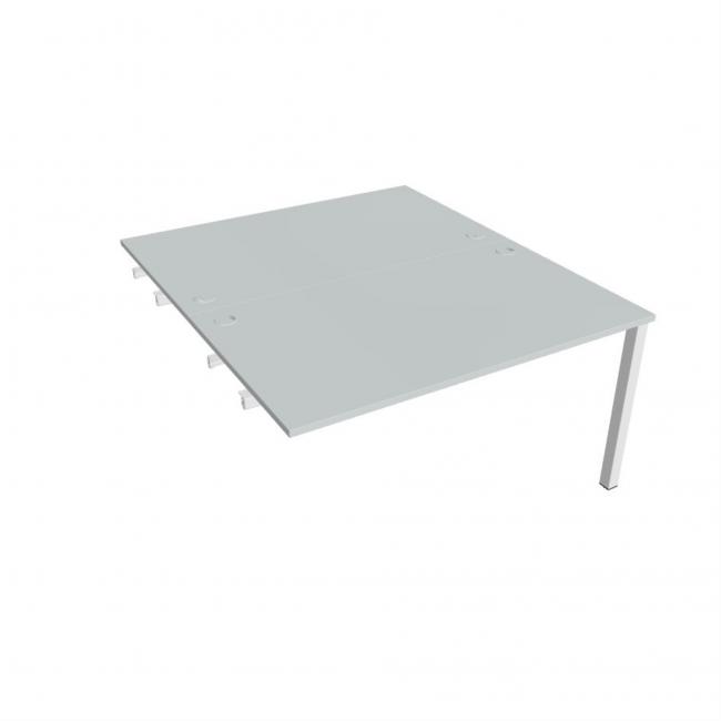 Work table Uni k pozdź. chain, 140x75.5x160 cm, grey/white