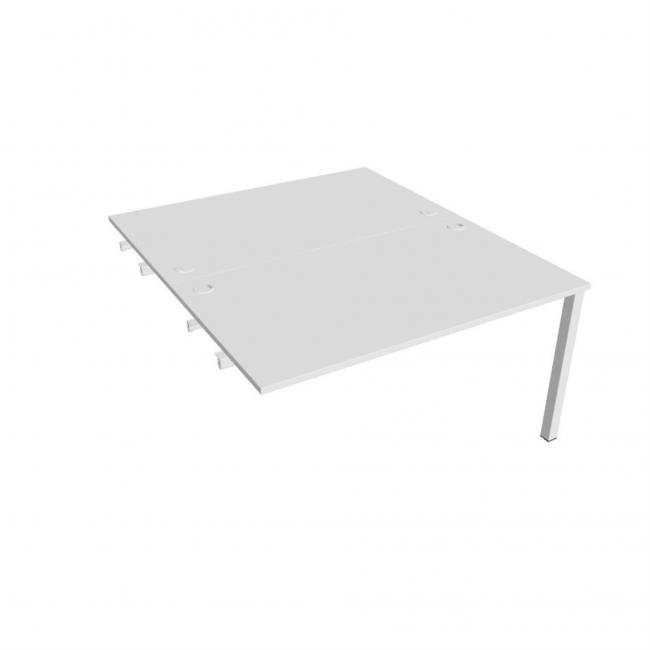 Work table Uni k pozdź. chain, 140x75.5x160 cm, white/white