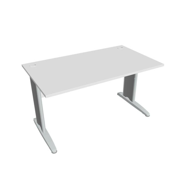 Cross work table, 140x75.5x80 cm, white/metal
