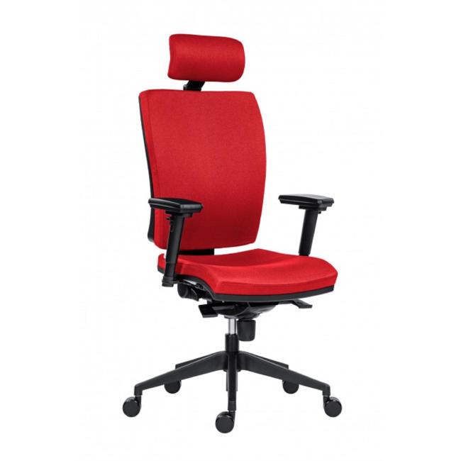 Office chair GALA PLUS PDH SL 1580 SYN red BN14 + armrests AR08