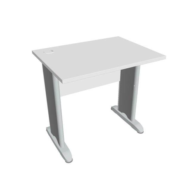 Cross work table, 80x75.5x60 cm, white/metal