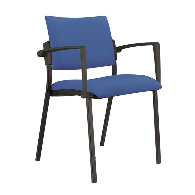 [AB010112] Conference chair Kubic with armrests blue Fill 82