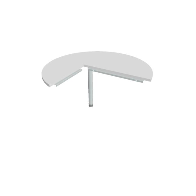 [ON144799] Additional table Cross, 120x75.5x(60x80) cm, white/metal