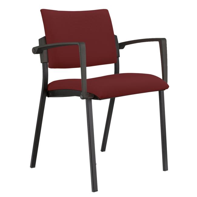 [AB010113] Conference chair Kubic with burgundy armrests Fill 29