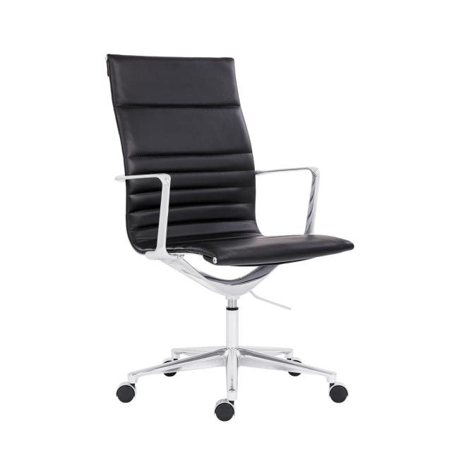 Office chair Sophia Executive, black leather P03