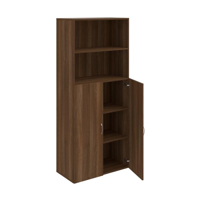 Drive shelf cabinet, 80x185x42 cm, walnut/walnut