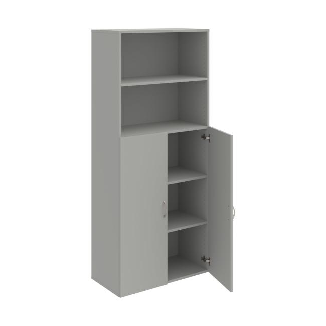 Drive shelf cabinet, 80x185x42 cm, grey/grey