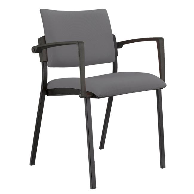Conference chair Kubic with armrests gray Fill 38