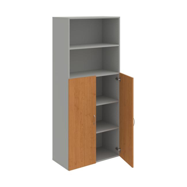 Drive shelf cabinet, 80x185x42 cm, alder/grey