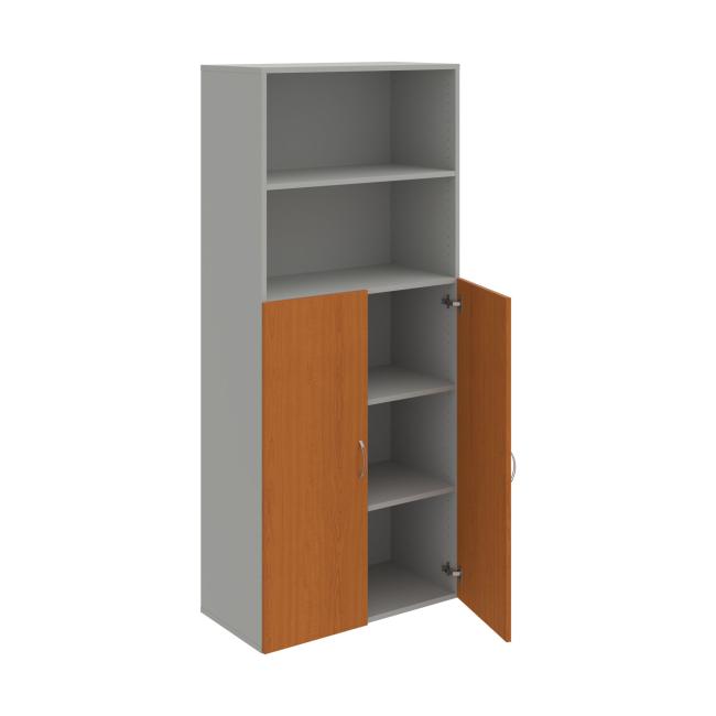 [ON158458] Drive shelf cabinet, 80x185x42 cm, cherry/grey