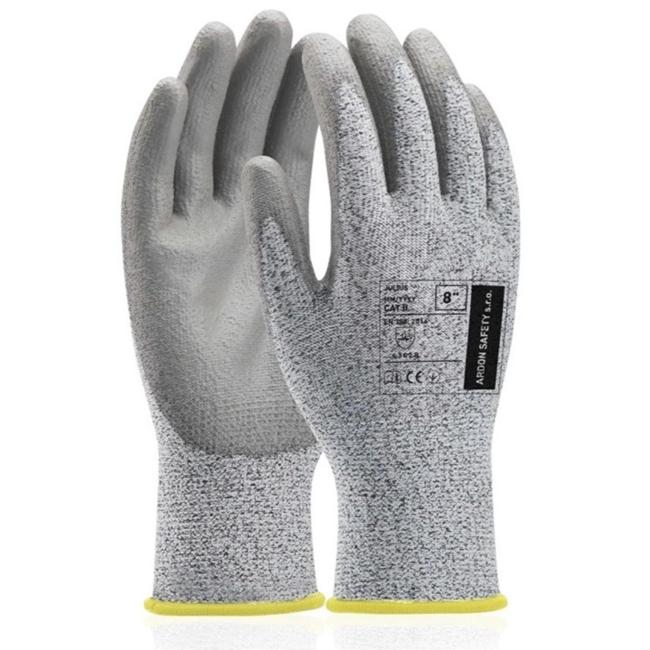 [AR500908] Half-soaked gloves JULIUS, gray large. 8/M