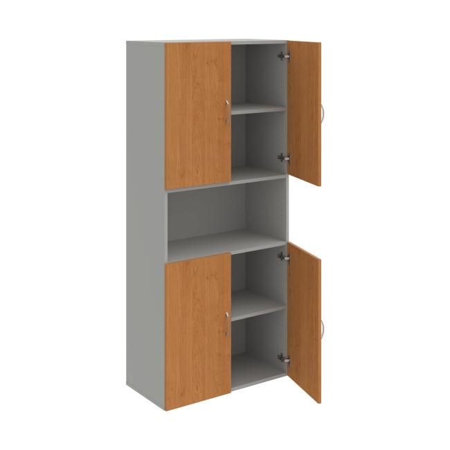 Drive shelf cabinet, 80x185x42 cm, alder/grey