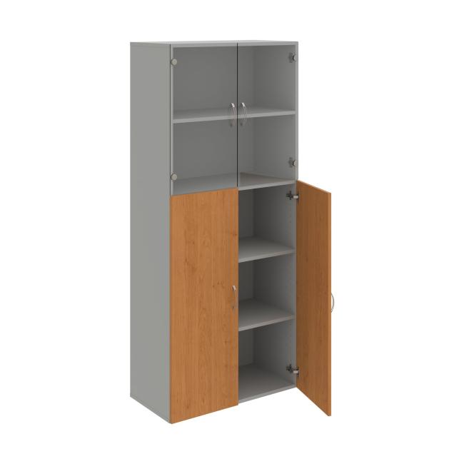 Drive shelf cabinet, 80x185x42 cm, alder/grey