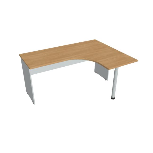 Gate desk, ergo, left, 160x75.5x120 cm, oak/grey