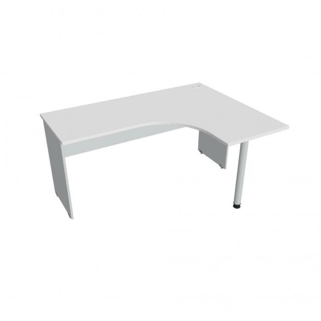 Gate desk, ergo, left, 160x75.5x120 cm, white/grey