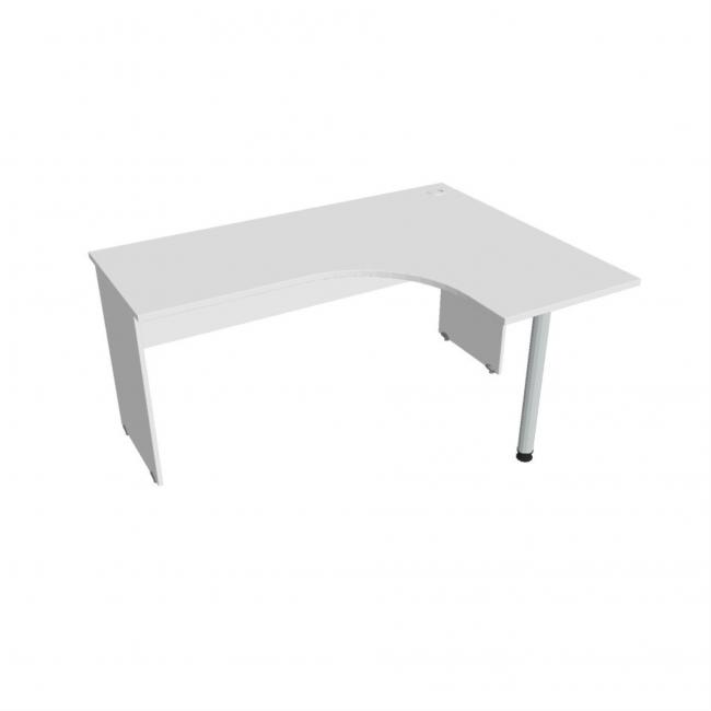 Gate desk, ergo, left, 160x75.5x120 cm, white/white