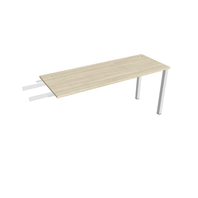 Pracovný stôl Uni, reťaziaci, 160x75,5x60 cm, agát/biela