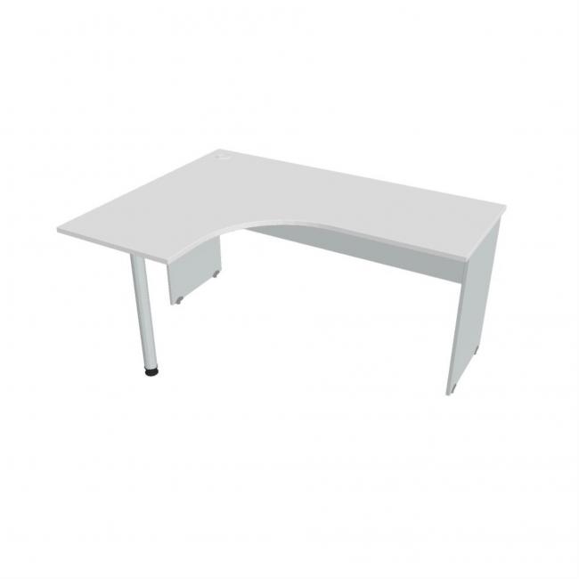 Gate desk, ergo, right, 160x75.5x120 cm, white/grey
