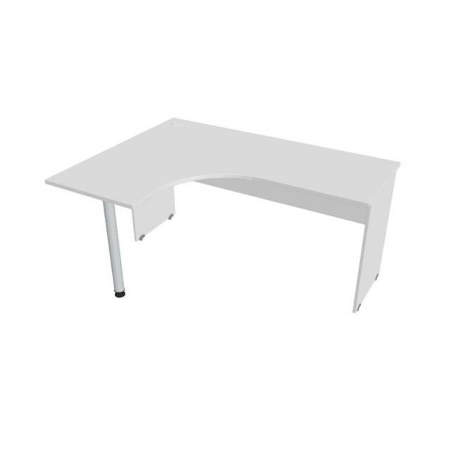 Gate desk, ergo, right, 160x75.5x120 cm, white/white