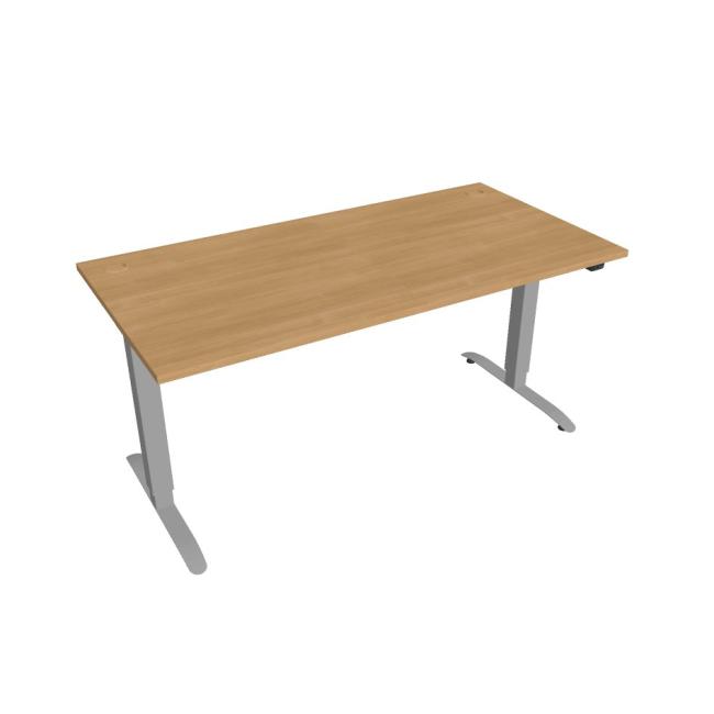 Motion desk, ZO, 2S, 160x70.5-120.5x80 cm, oak/grey