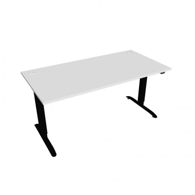 [ON160591] Motion desk, ZO, 2S, 160x70.5-120.5x80 cm, white/black