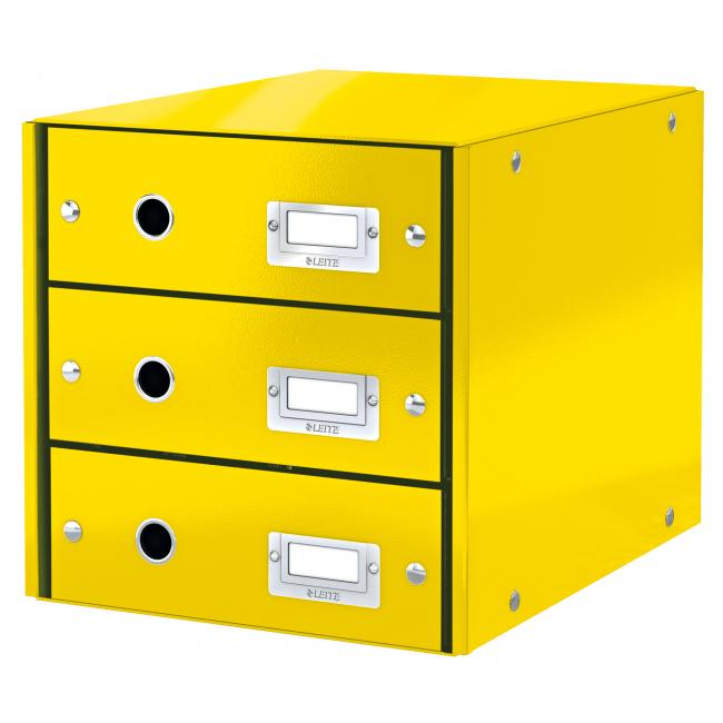 Drawer box Leitz Click & Store 3 drawers yellow