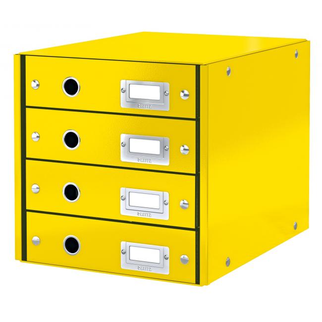 Drawer box Leitz Click & Store 4 drawers yellow