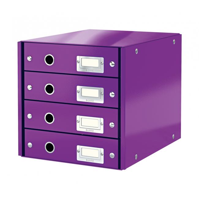 [ES604962] Drawer box Leitz Click & Store 4 drawers purple