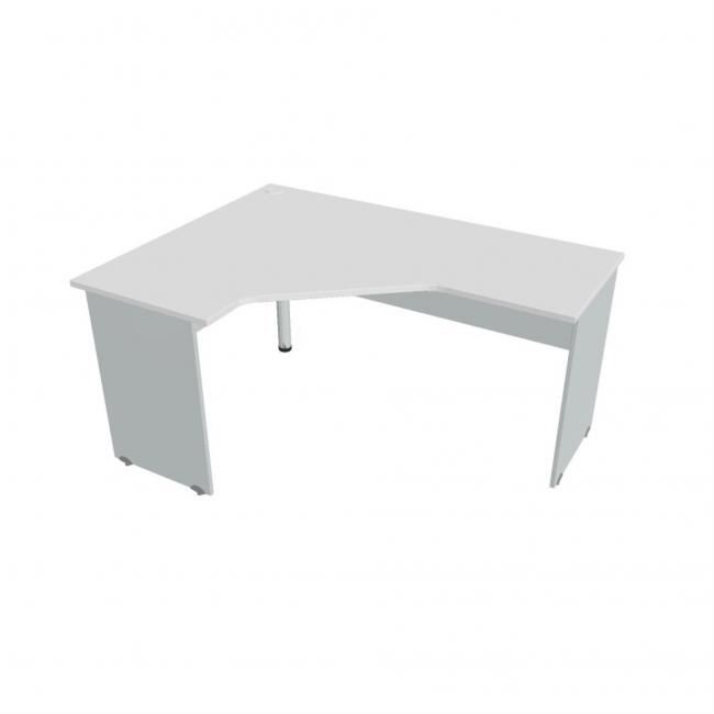 Gate desk, ergo, right, 160x75.5x120 cm, white/grey