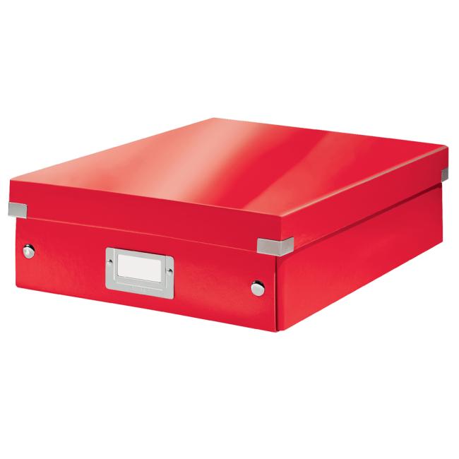 [ES605826] Medium organizational box Click & Store red