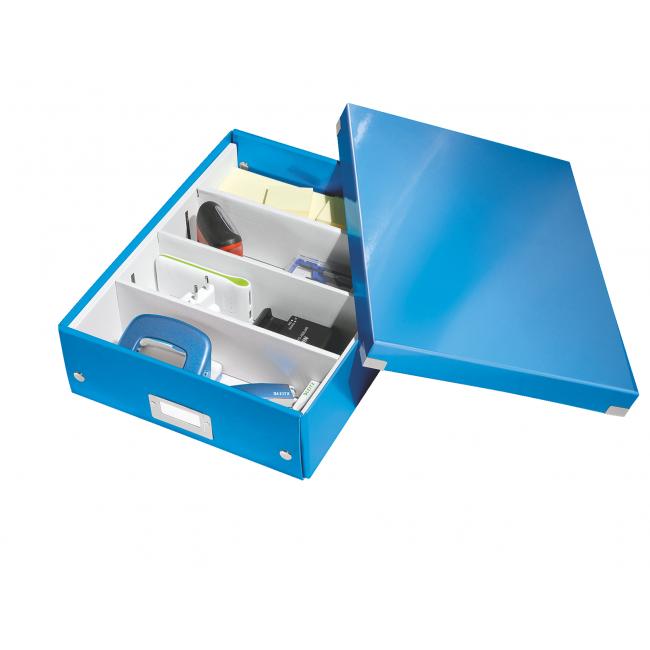 [ES605836] Click & Store middle organizational box metallic blue