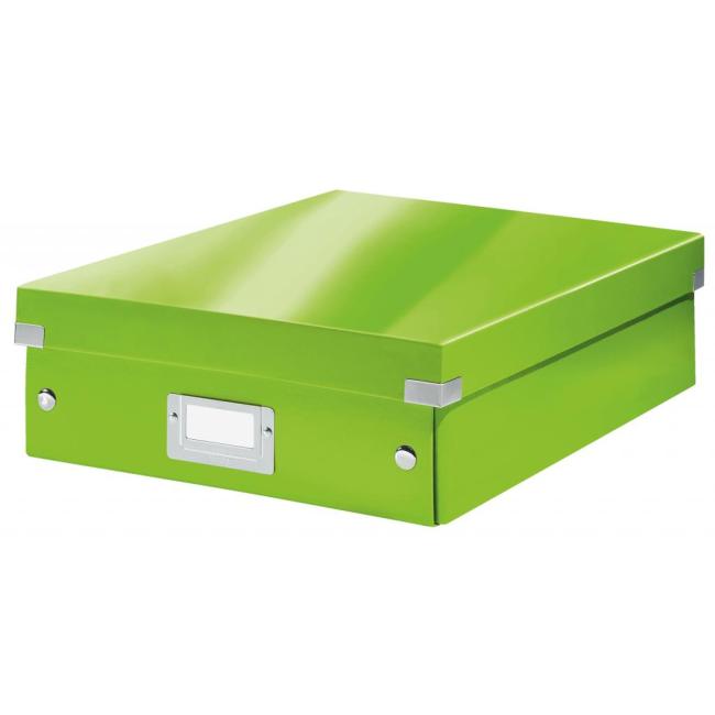 Click & Store medium organizational box metallic green