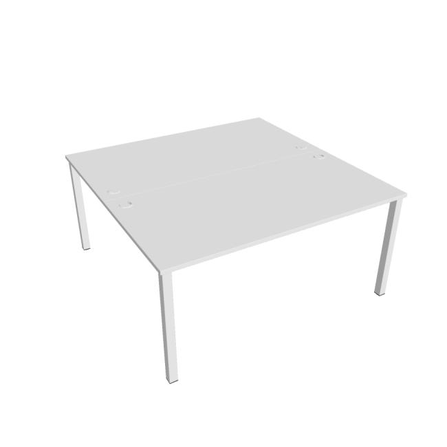 Uni work table, double, 160x75.5x160 cm, white/white