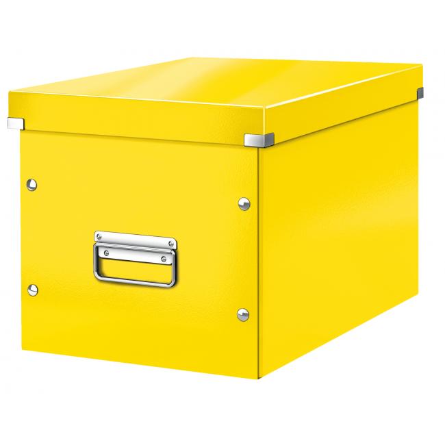 [ES610816] Square box Click & Store A4 yellow