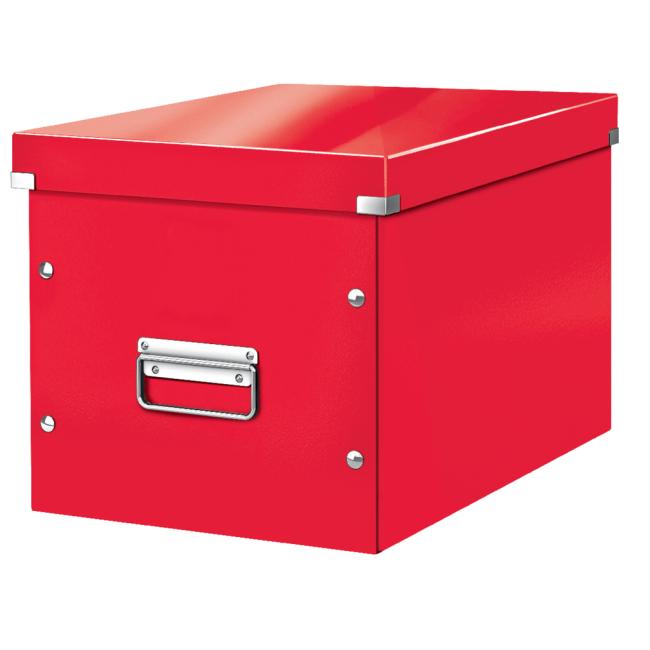 [ES610826] Square box Click & Store A4 red