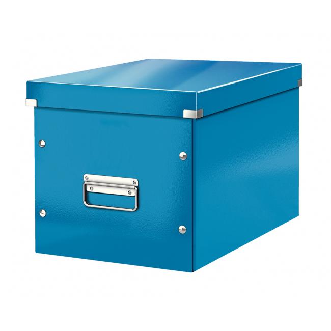 [ES610836] Square box Click & Store A4 metallic blue