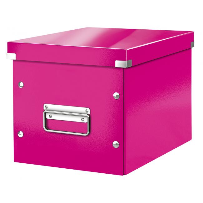 [ES610923] Square box A5 (M) Click & Store metallic pink