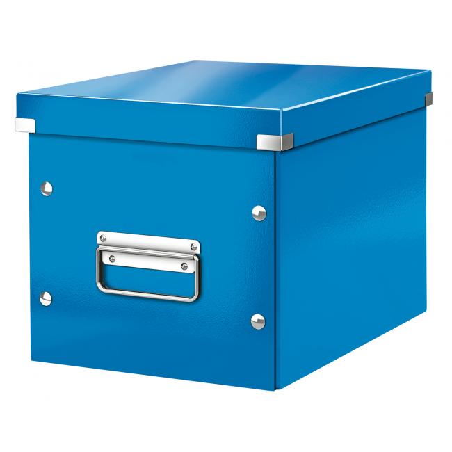 [ES610936] Square box A5 (M) Click & Store metallic blue