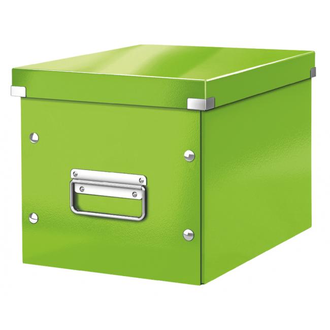 [ES610964] Square box A5 (M) Click & Store metallic green