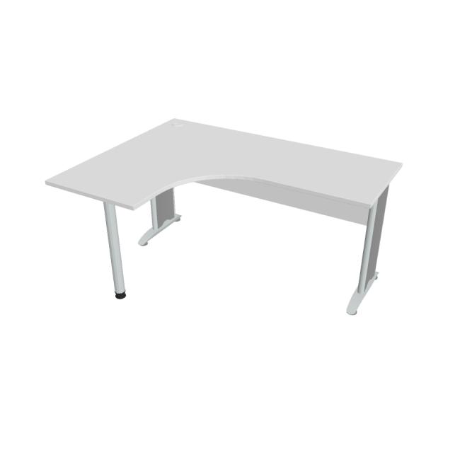 [ON161199] Cross desk, ergo, right, 160x75.5x120 cm, white/metal