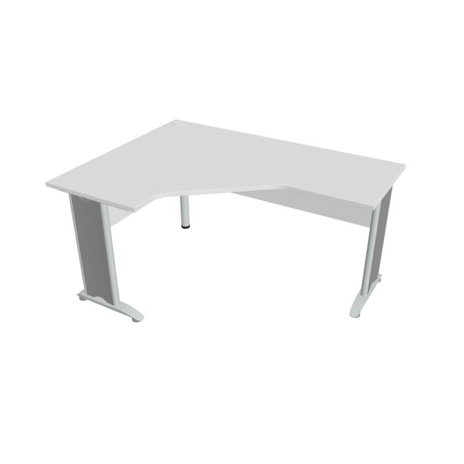 [ON161399] Cross desk, ergo, right, 160x75.5x120 cm, white/metal