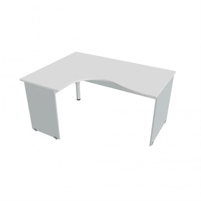 Gate desk, ergo, right, 160x75.5x120 cm, white/grey