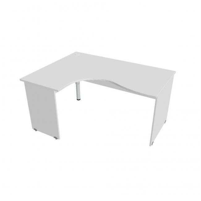 Gate desk, ergo, right, 160x75.5x120 cm, white/white