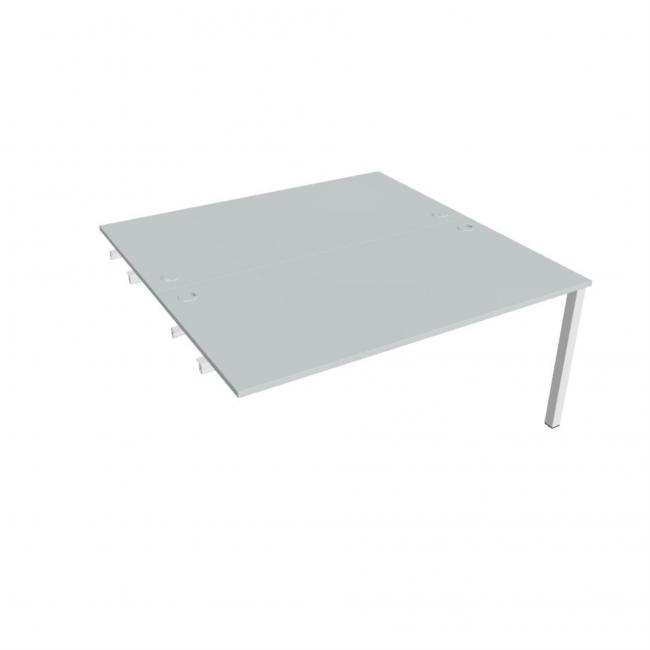 Work table Uni k pozdź. chain, 160x75.5x160 cm, grey/white