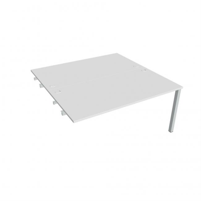 Work table Uni k pozdź. chain, 160x75.5x160 cm, white/grey