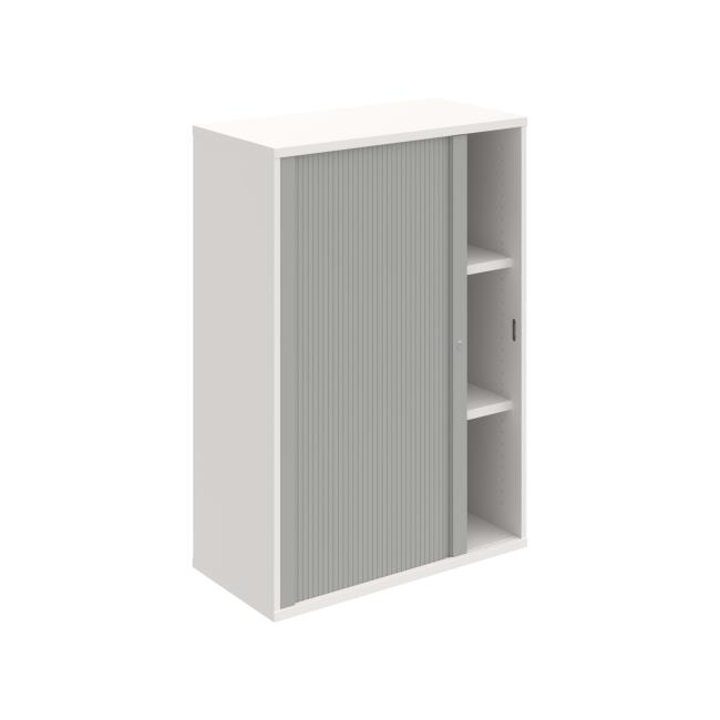 Shelving cabinet Strong L, 80x115.2x40 cm, grey/white