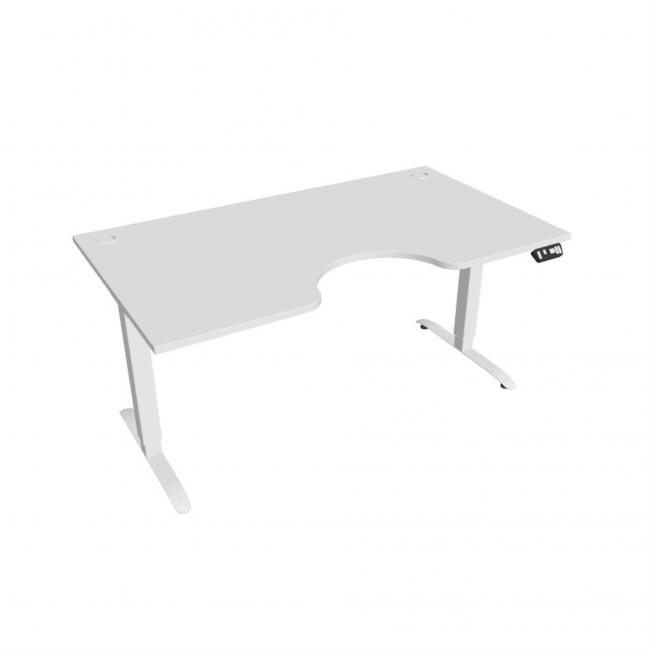 Motion Ergo desk, PO, 2S, 160x70.5-120.5x90 cm, white/white