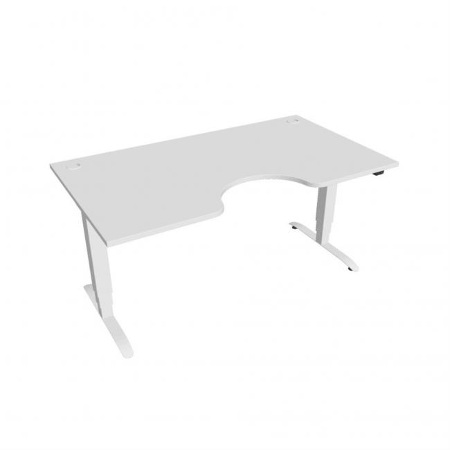 Motion Ergo desk, ZO, 3S, 160x61-128x90 cm, white/white